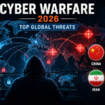 Cyber warfare 2026 map showing global cyber threat countries like China Russia Iran and North Korea