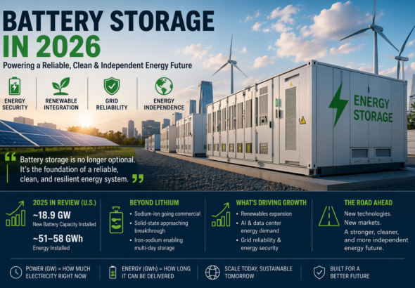 Battery storage 2026 grid scale energy storage system renewable energy