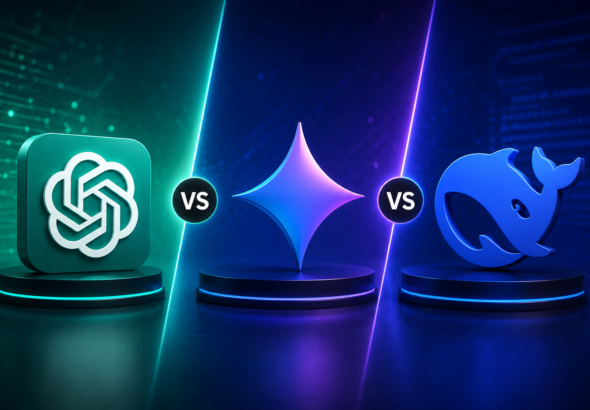 ChatGPT vs Gemini vs DeepSeek AI comparison featured image