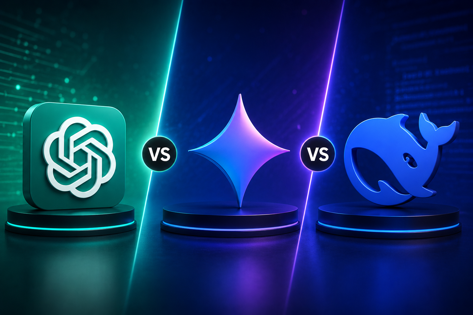 ChatGPT vs Gemini vs DeepSeek AI comparison featured image